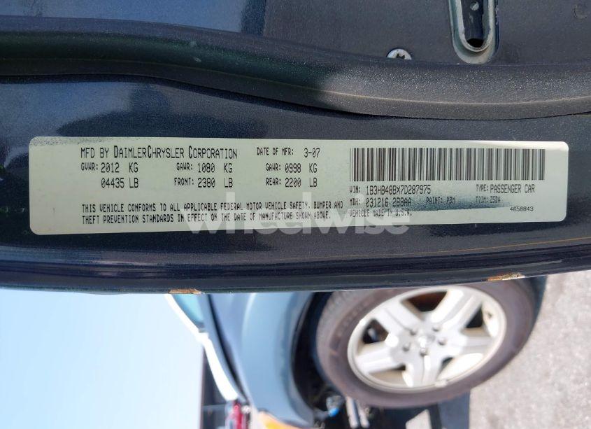 Photo 9 of 2007 Dodge Caliber SXT (VIN 1B3HB48BX7D287975)