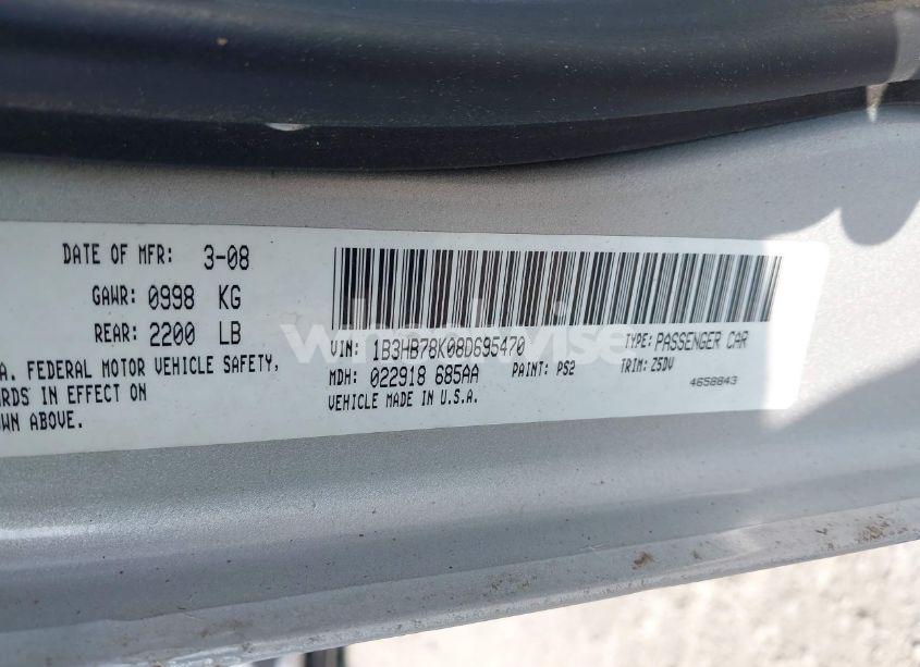 Photo 9 of 2008 Dodge Caliber R/T (VIN 1B3HB78K08D695470)