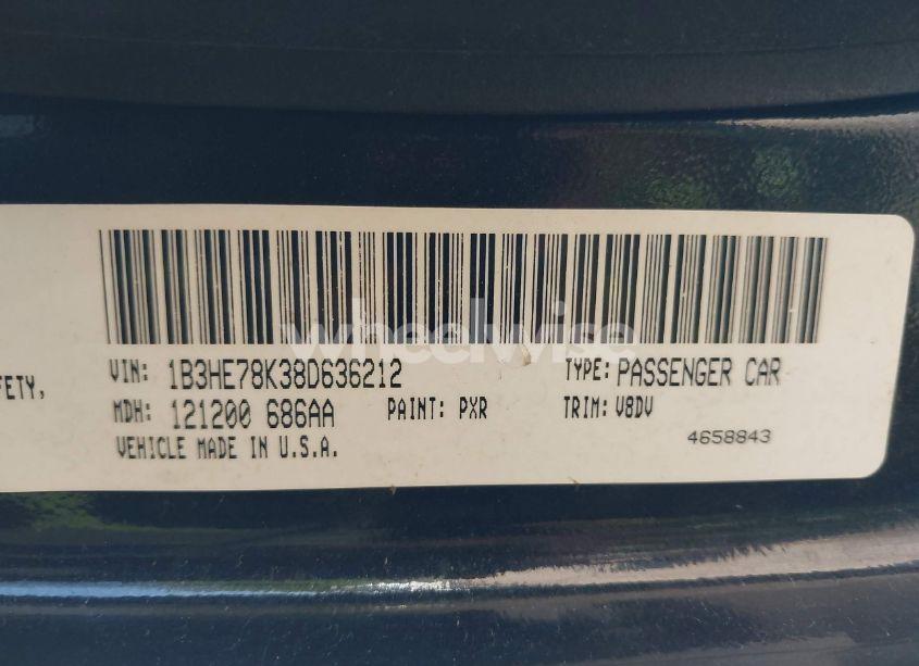 Photo 9 of 2008 Dodge Caliber R/T (VIN 1B3HE78K38D636212)