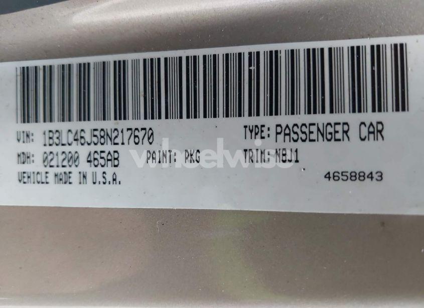 Photo 9 of 2008 Dodge Avenger SE (VIN 1B3LC46J58N217670)