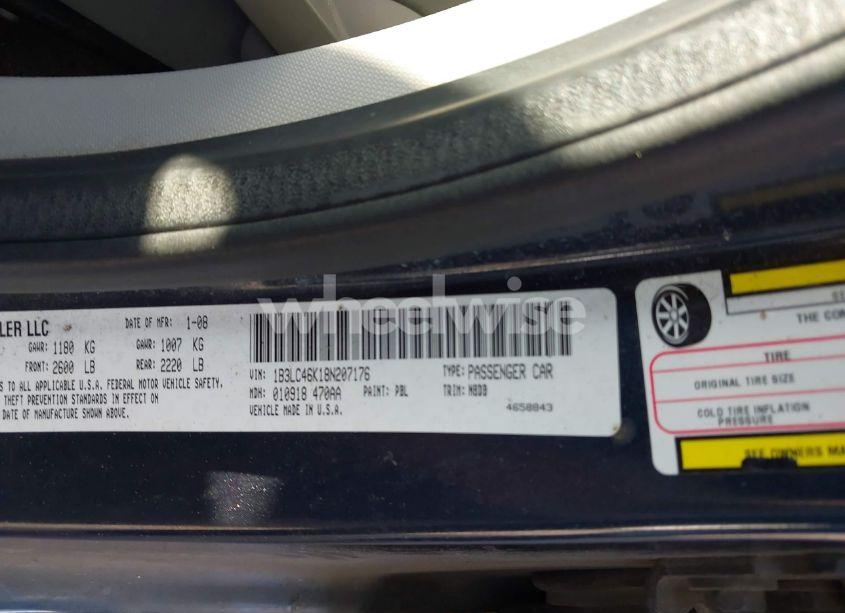 Photo 9 of 2008 Dodge Avenger SE (VIN 1B3LC46K18N207176)