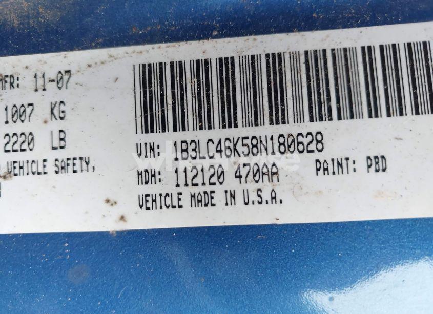 Photo 9 of 2008 Dodge Avenger SE (VIN 1B3LC46K58N180628)