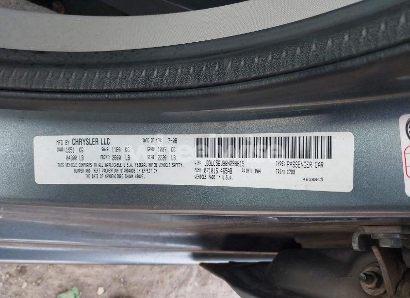 Photo 9 of 2008 Dodge Avenger SXT (VIN 1B3LC56J98N298615)