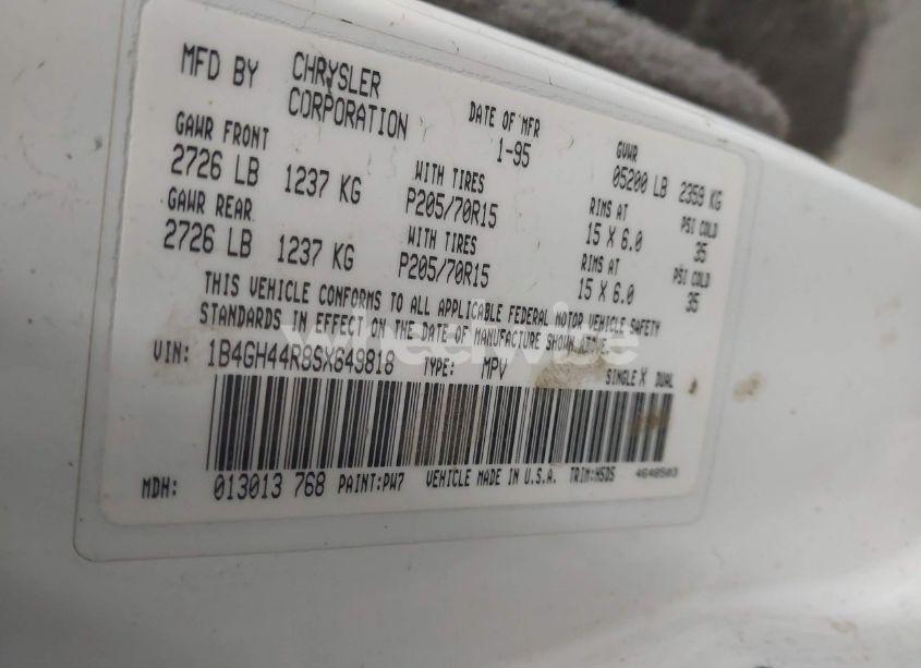 Photo 9 of 1995 Dodge Grand CARAVAN SE (VIN 1B4GH44R8SX649818)