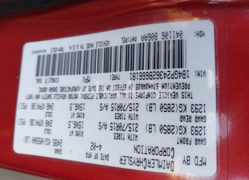 Photo 9 of 2002 Dodge Grand CARAVAN SE (VIN 1B4GP24362B666181)