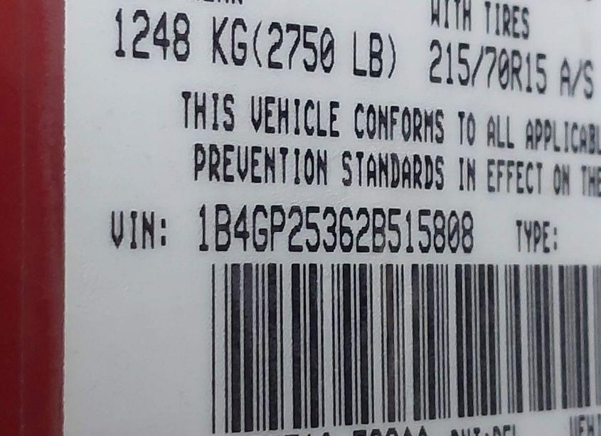 Photo 9 of 2002 Dodge Caravan SE (VIN 1B4GP25362B515808)