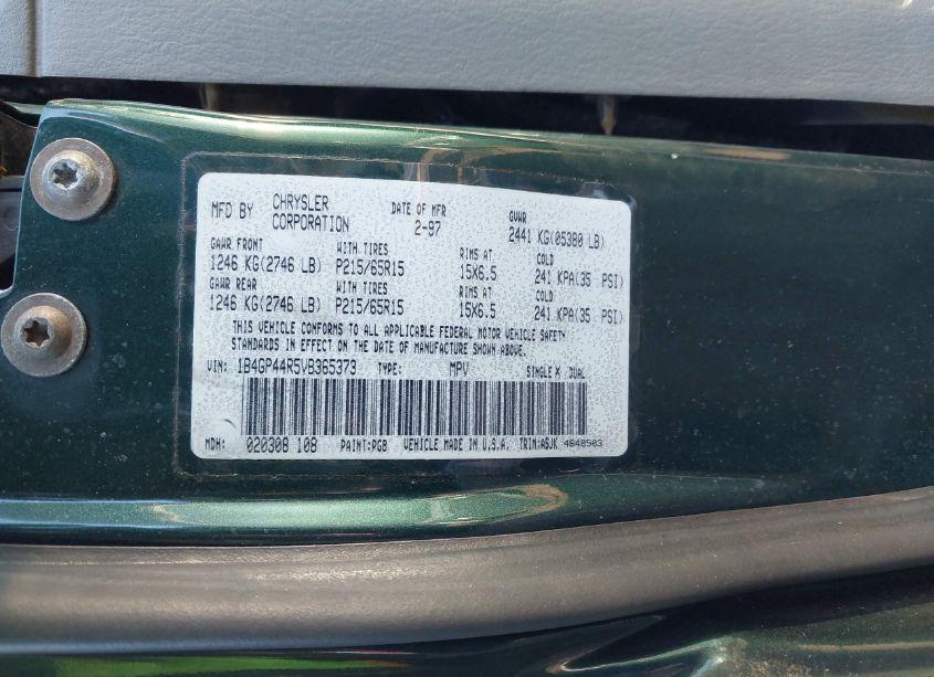 Photo 9 of 1997 Dodge Grand CARAVAN SE (VIN 1B4GP44R5VB365373)