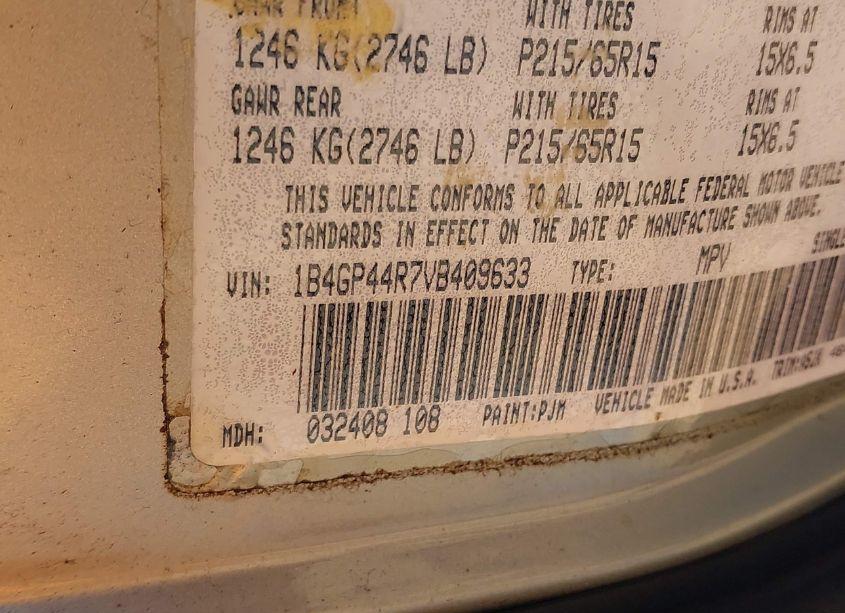 Photo 9 of 1997 Dodge Grand CARAVAN SE (VIN 1B4GP44R7VB409633)