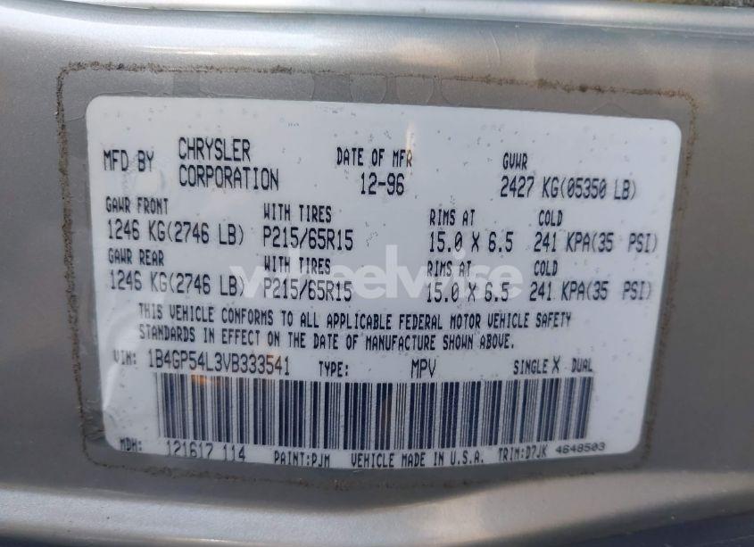 Photo 9 of 1997 Dodge Grand CARAVAN ES/LE (VIN 1B4GP54L3VB333541)