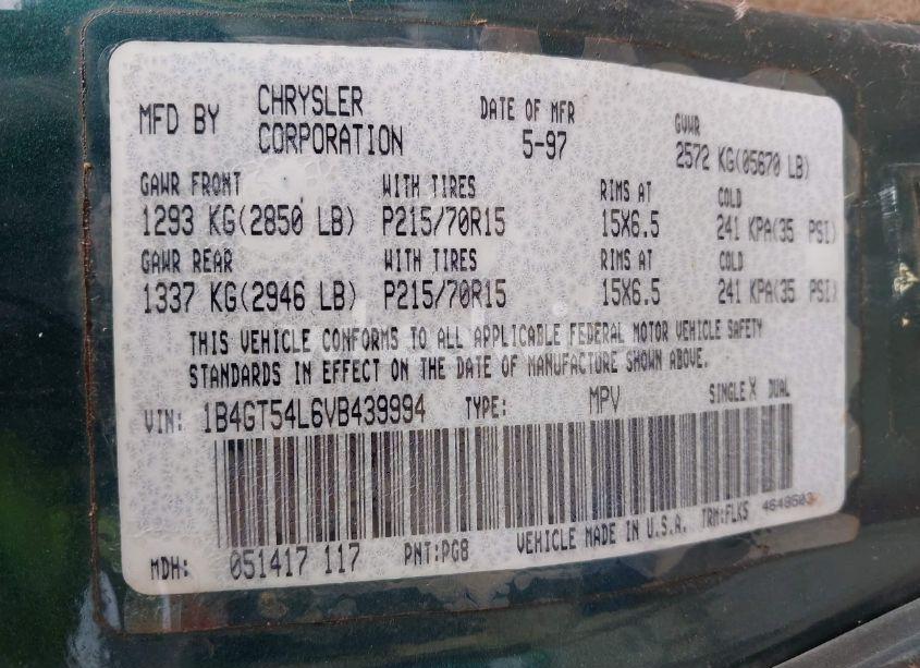 Photo 9 of 1997 Dodge Grand CARAVAN ES/LE (VIN 1B4GT54L6VB439994)