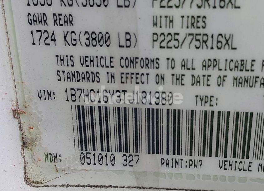Photo 9 of 1996 Dodge Ram 1500 (VIN 1B7HC16Y3TJ181980)