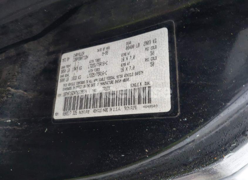 Photo 9 of 1996 Dodge Ram 1500 (VIN 1B7HF16Z4TS529974)