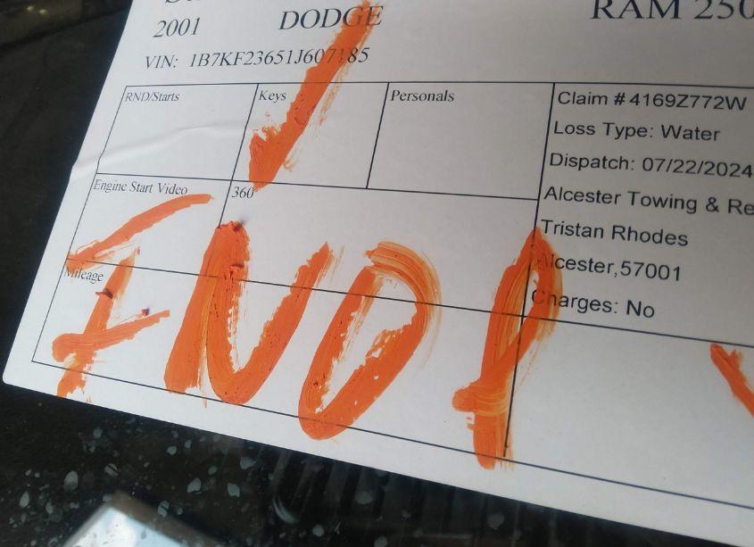 Photo 7 of 2001 Dodge Ram 2500 ST (VIN 1B7KF23651J607185)