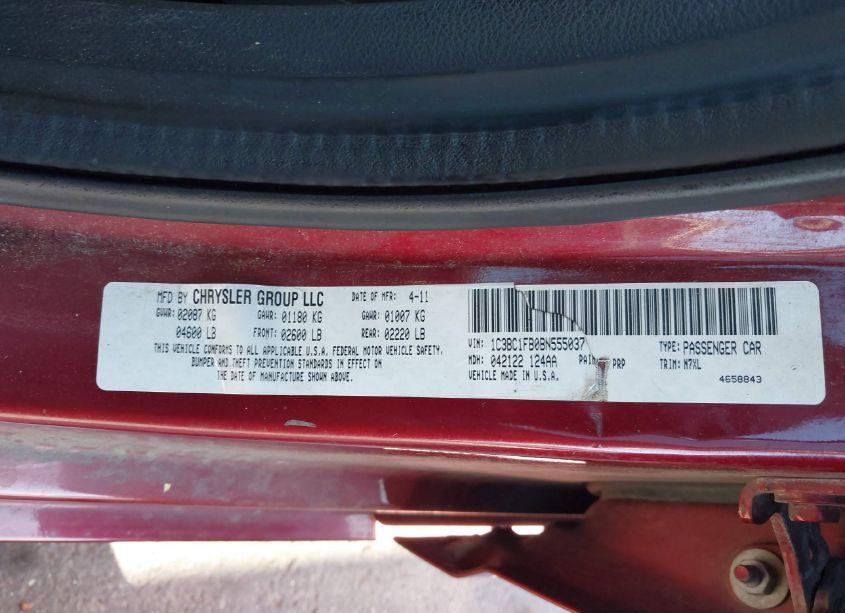 Photo 9 of 2011 Chrysler 200 TOURING (VIN 1C3BC1FB0BN555037)