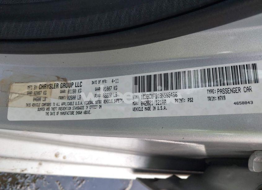 Photo 9 of 2011 Chrysler 200 TOURING (VIN 1C3BC1FB1BN555466)