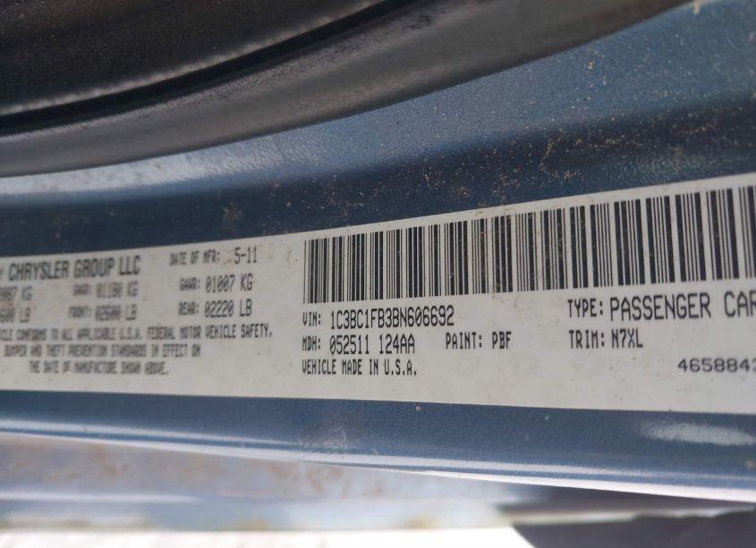 Photo 9 of 2011 Chrysler 200 TOURING (VIN 1C3BC1FB3BN606692)