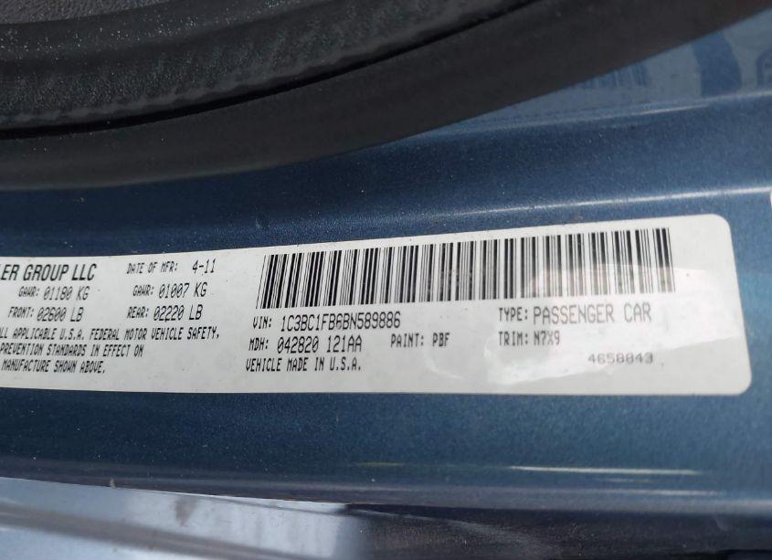 Photo 9 of 2011 Chrysler 200 TOURING (VIN 1C3BC1FB6BN589886)