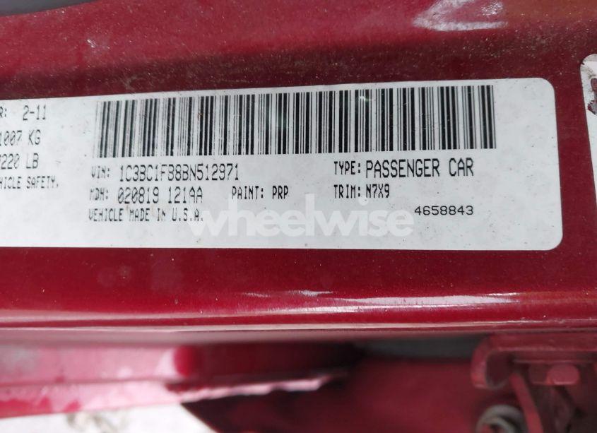 Photo 9 of 2011 Chrysler 200 TOURING (VIN 1C3BC1FB8BN512971)