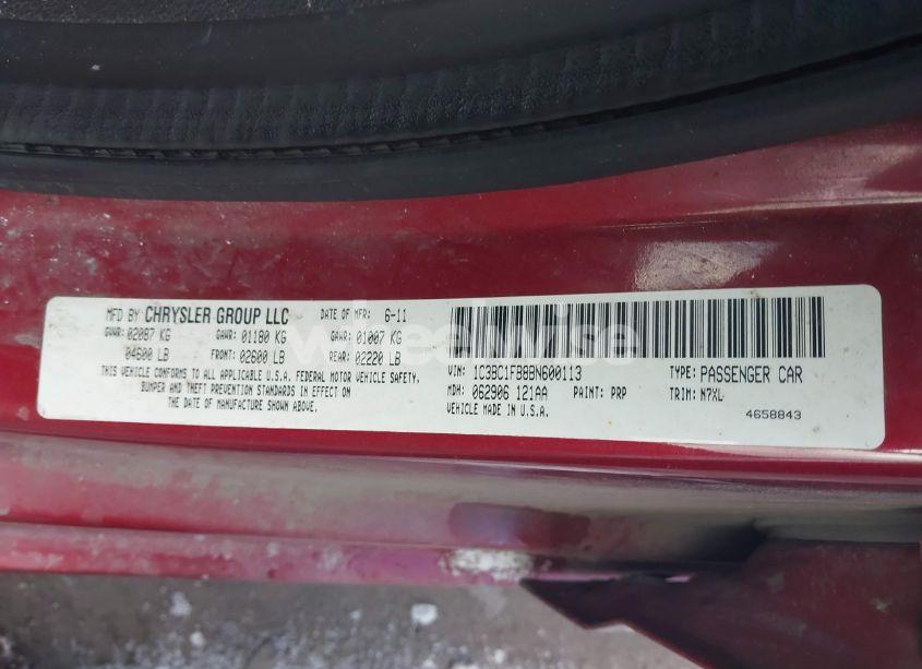 Photo 9 of 2011 Chrysler 200 TOURING (VIN 1C3BC1FB8BN600113)