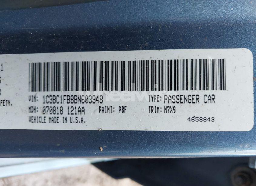 Photo 9 of 2011 Chrysler 200 TOURING (VIN 1C3BC1FB8BN603948)