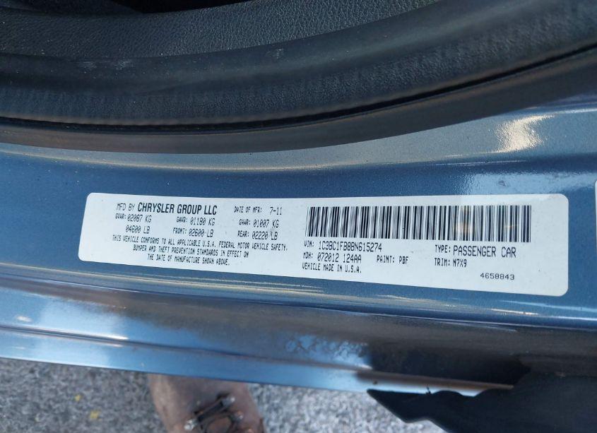 Photo 9 of 2011 Chrysler 200 TOURING (VIN 1C3BC1FB8BN615274)