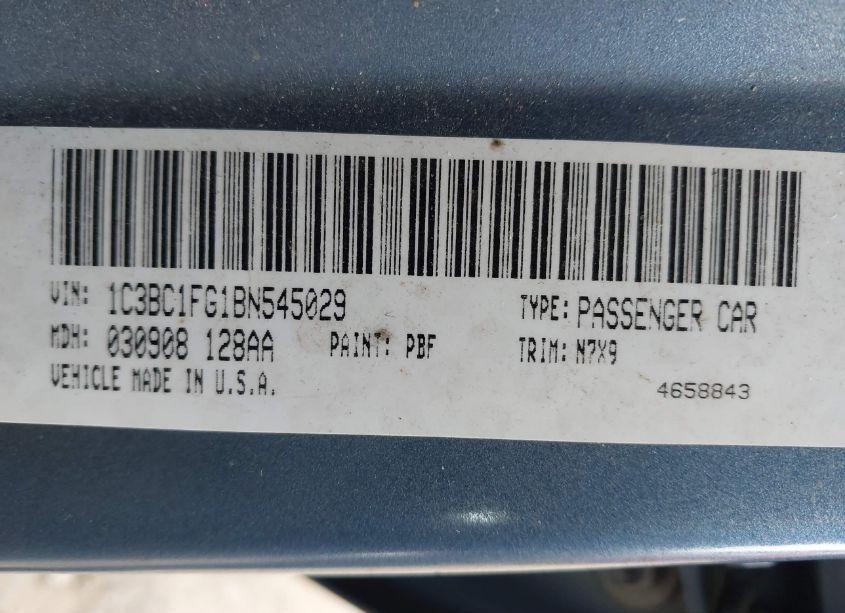 Photo 9 of 2011 Chrysler 200 TOURING (VIN 1C3BC1FG1BN545029)