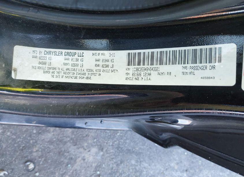 Photo 9 of 2011 Chrysler 200 TOURING (VIN 1C3BC2EB4BN543321)