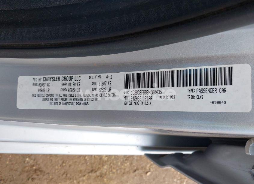 Photo 9 of 2011 Chrysler 200 LIMITED (VIN 1C3BC2FB8BN580435)