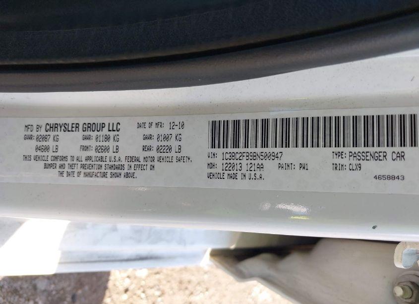 Photo 9 of 2011 Chrysler 200 LIMITED (VIN 1C3BC2FB9BN500947)