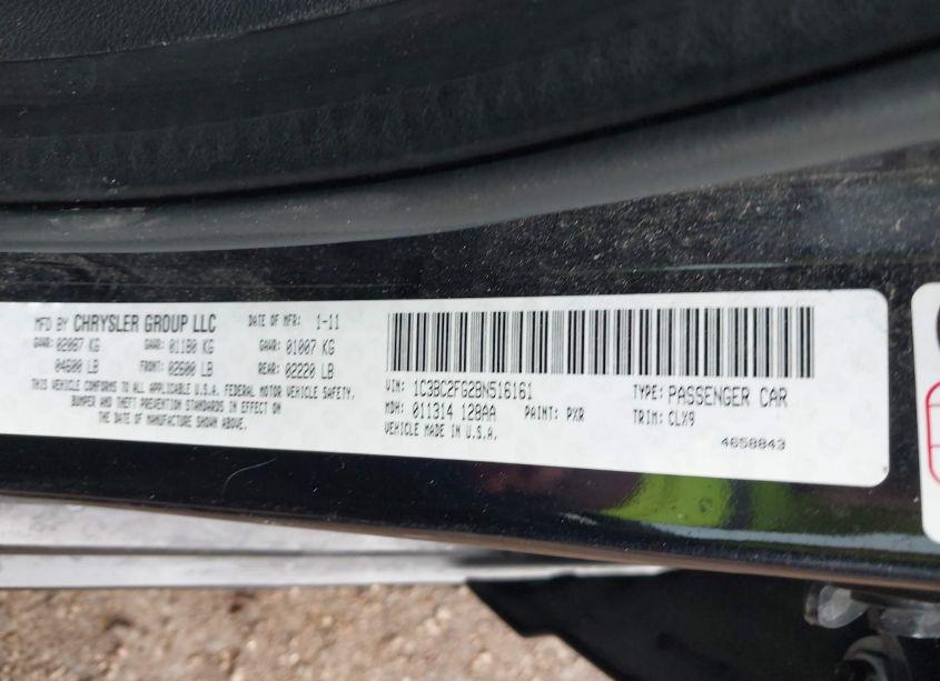 Photo 9 of 2011 Chrysler 200 LIMITED (VIN 1C3BC2FG2BN516161)