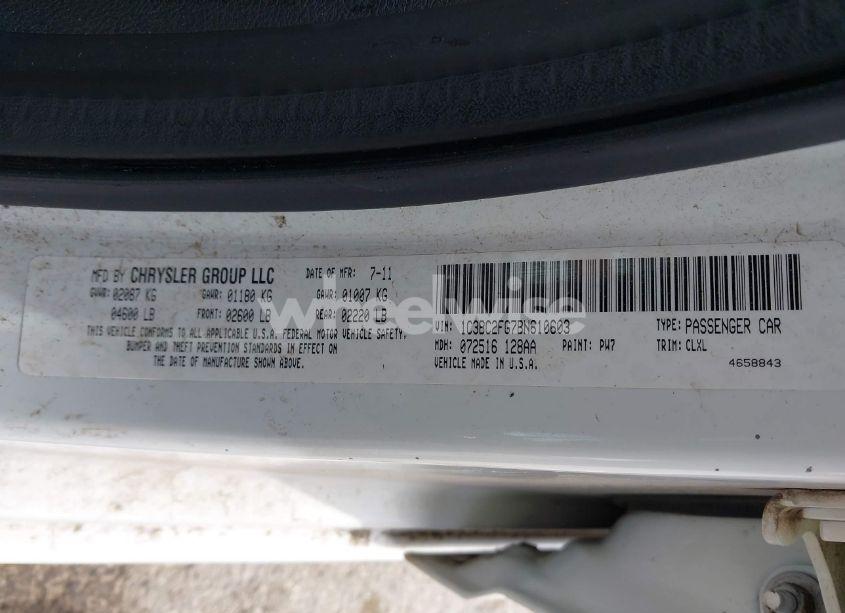 Photo 9 of 2011 Chrysler 200 LIMITED (VIN 1C3BC2FG7BN610603)
