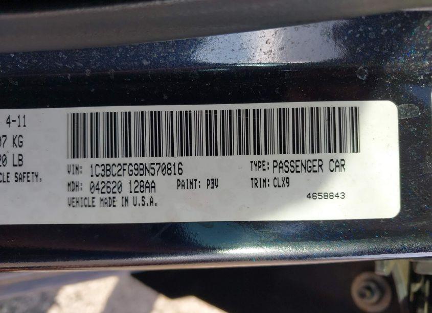 Photo 9 of 2011 Chrysler 200 LIMITED (VIN 1C3BC2FG9BN570816)