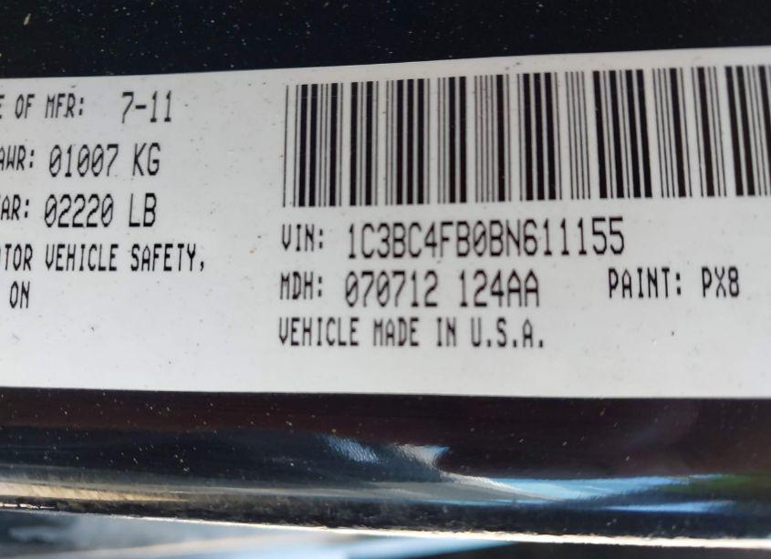 Photo 9 of 2011 Chrysler 200 LX (VIN 1C3BC4FB0BN611155)