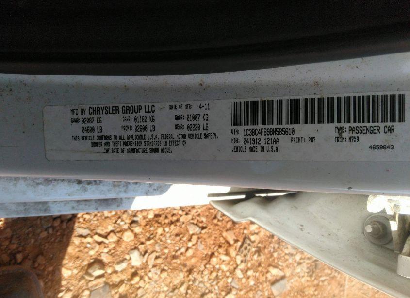 Photo 9 of 2011 Chrysler 200 LX (VIN 1C3BC4FB9BN585610)