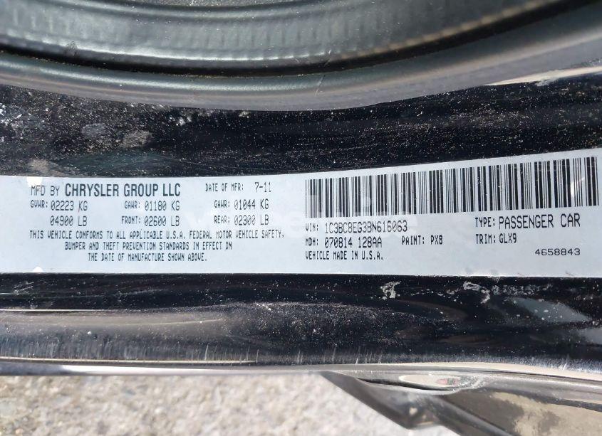 Photo 9 of 2011 Chrysler 200 S (VIN 1C3BC8EG3BN616063)