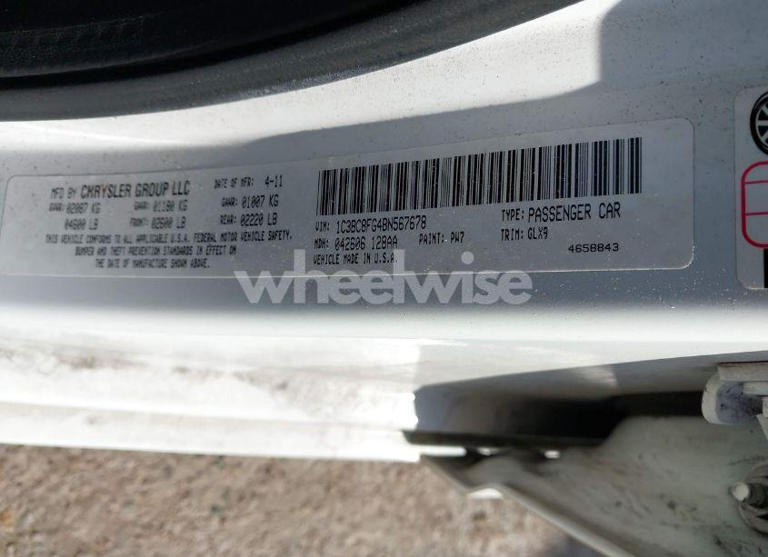 Photo 9 of 2011 Chrysler 200 S (VIN 1C3BC8FG4BN567678)
