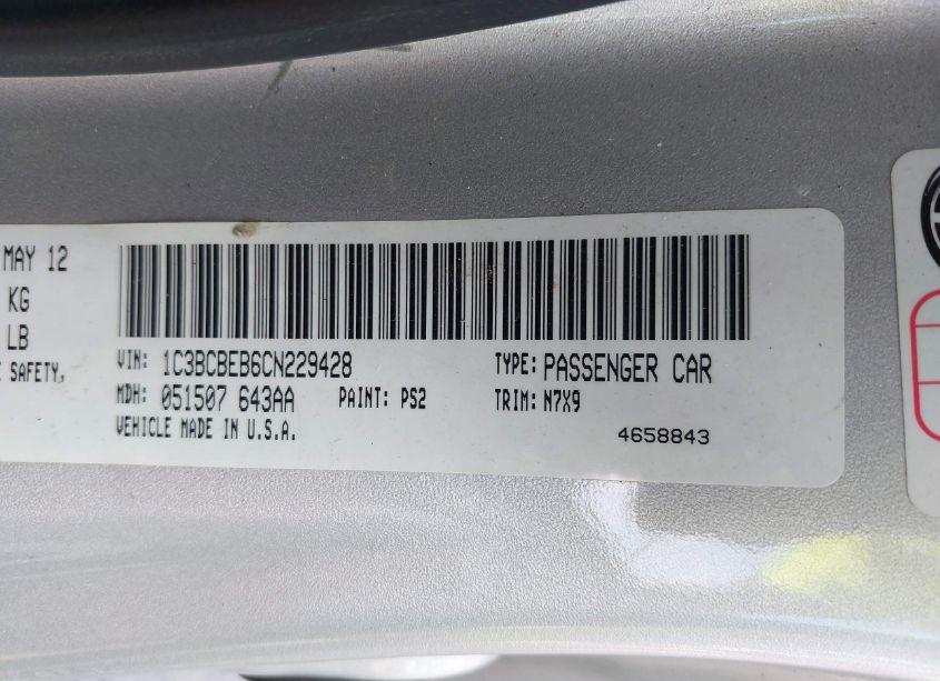 Photo 9 of 2012 Chrysler 200 TOURING (VIN 1C3BCBEB6CN229428)