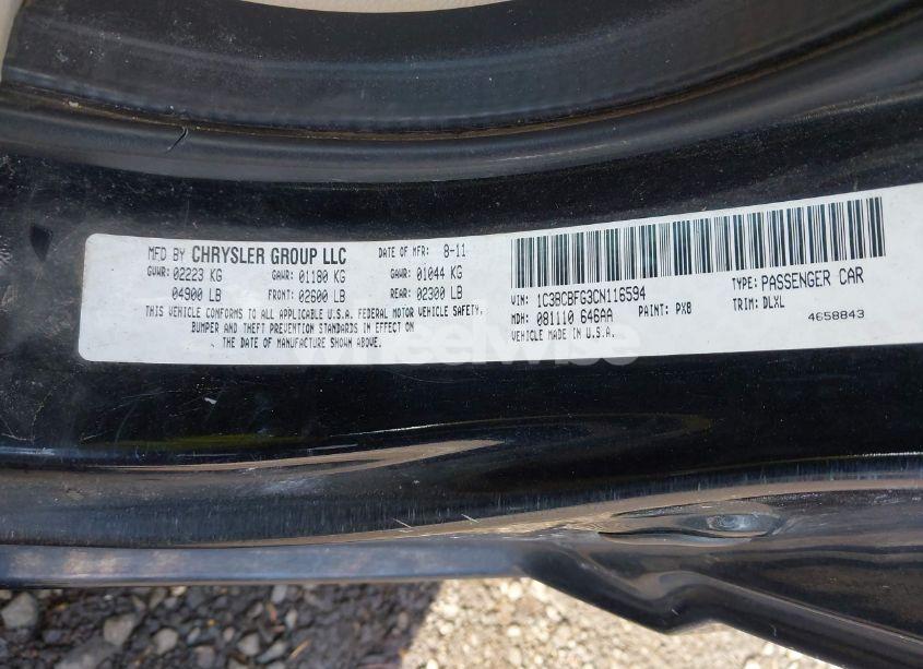 Photo 9 of 2012 Chrysler 200 LIMITED (VIN 1C3BCBFG3CN116594)