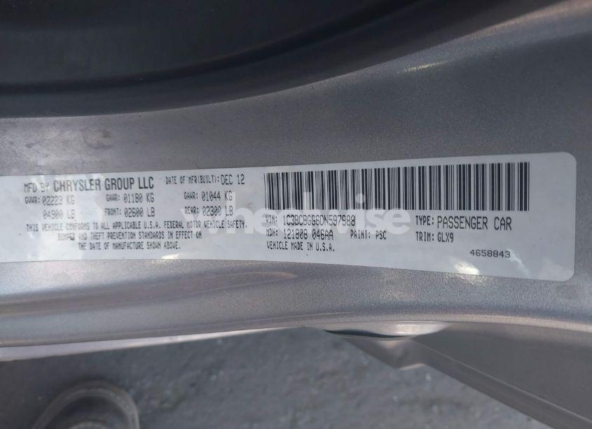 Photo 9 of 2013 Chrysler 200 S (VIN 1C3BCBGG6DN597988)