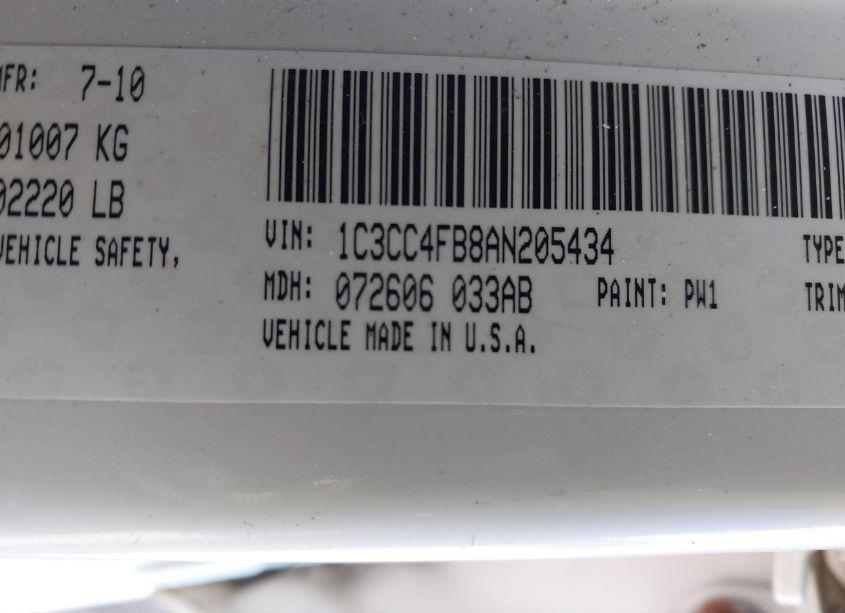 Photo 9 of 2010 Chrysler Sebring TOURING (VIN 1C3CC4FB8AN205434)