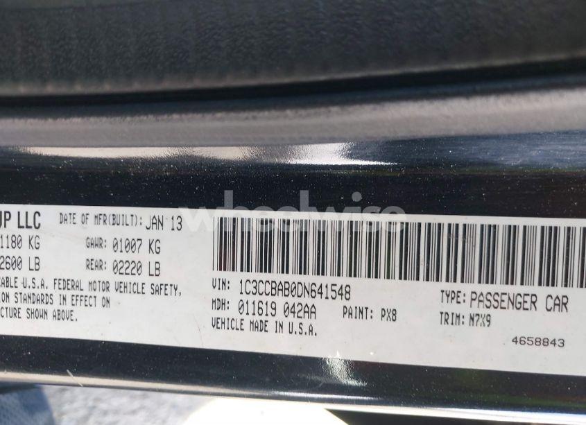 Photo 9 of 2013 Chrysler 200 LX (VIN 1C3CCBAB0DN641548)