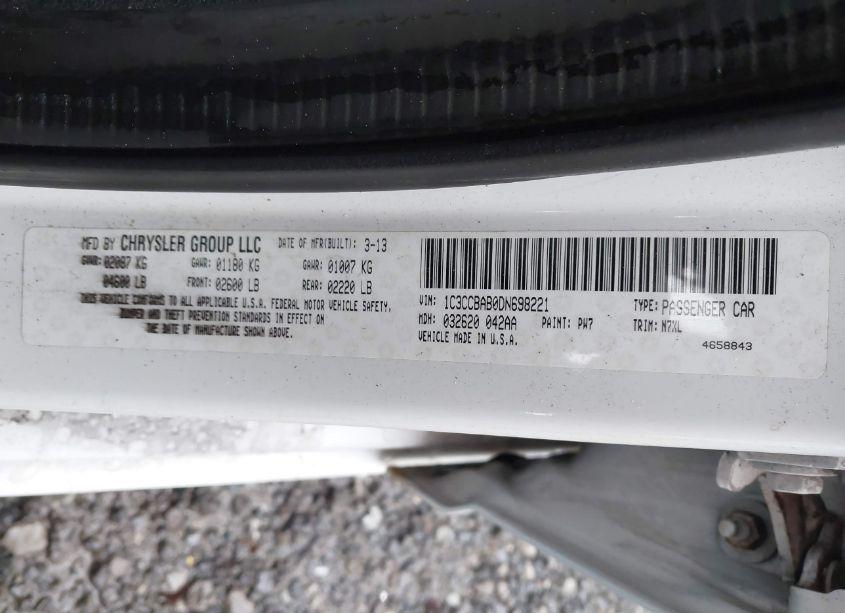 Photo 9 of 2013 Chrysler 200 LX (VIN 1C3CCBAB0DN698221)