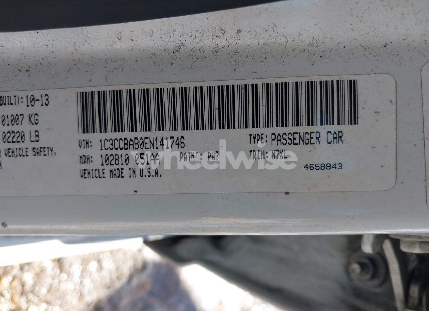 Photo 9 of 2014 Chrysler 200 LX (VIN 1C3CCBAB0EN141746)