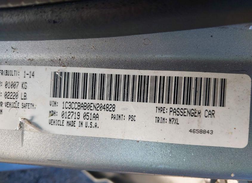 Photo 9 of 2014 Chrysler 200 LX (VIN 1C3CCBAB0EN204828)