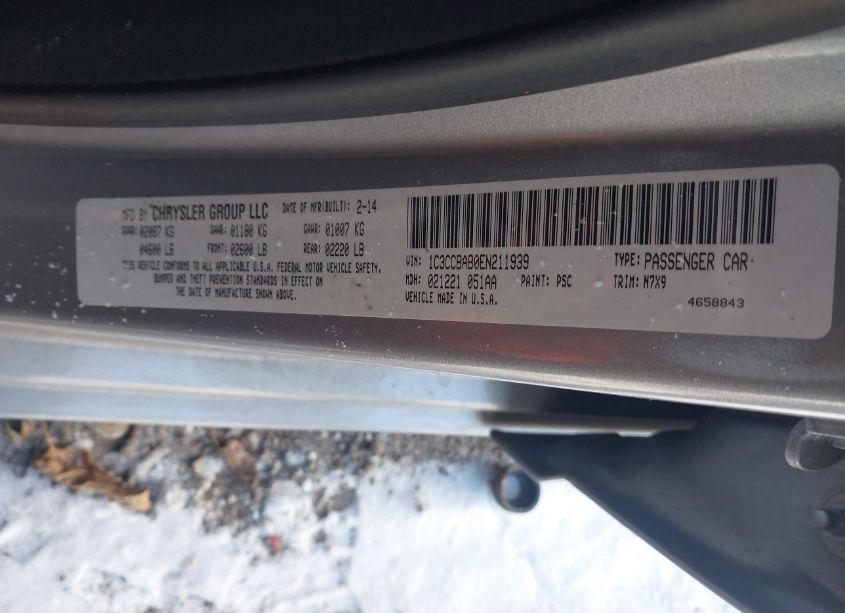 Photo 9 of 2014 Chrysler 200 LX (VIN 1C3CCBAB0EN211939)