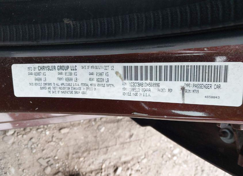 Photo 9 of 2013 Chrysler 200 LX (VIN 1C3CCBAB1DN568996)