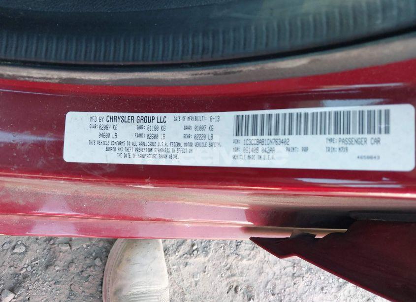 Photo 9 of 2013 Chrysler 200 LX (VIN 1C3CCBAB1DN763402)