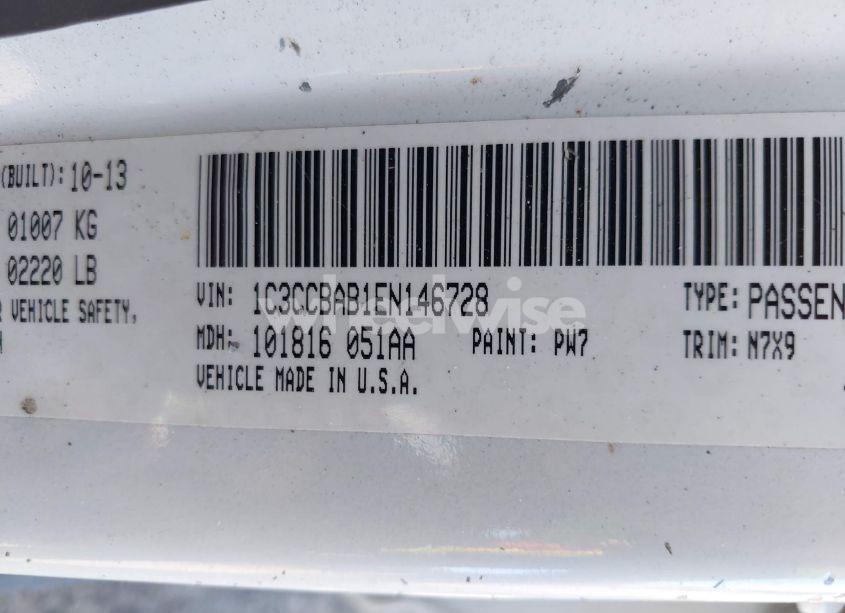 Photo 9 of 2014 Chrysler 200 LX (VIN 1C3CCBAB1EN146728)