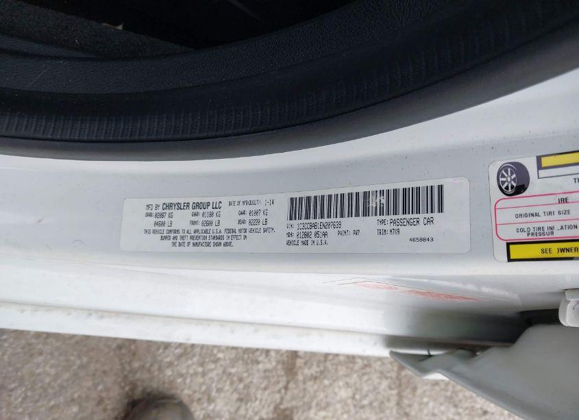 Photo 9 of 2014 Chrysler 200 LX (VIN 1C3CCBAB1EN207639)