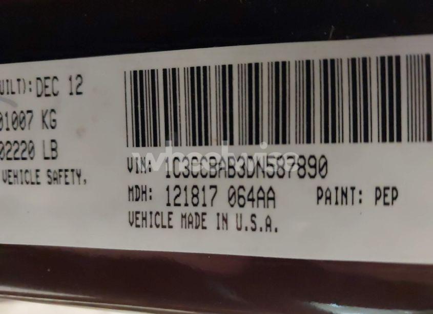 Photo 9 of 2013 Chrysler 200 LX (VIN 1C3CCBAB3DN587890)